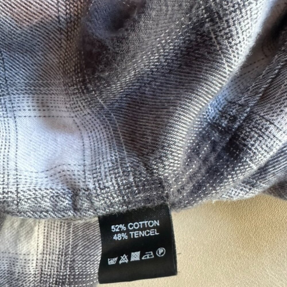 Todd Snyder Black and White Plaid flannel shirt - Picture 4 of 5